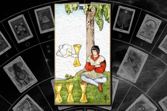 Previsões do quatro de copas para os signos.
